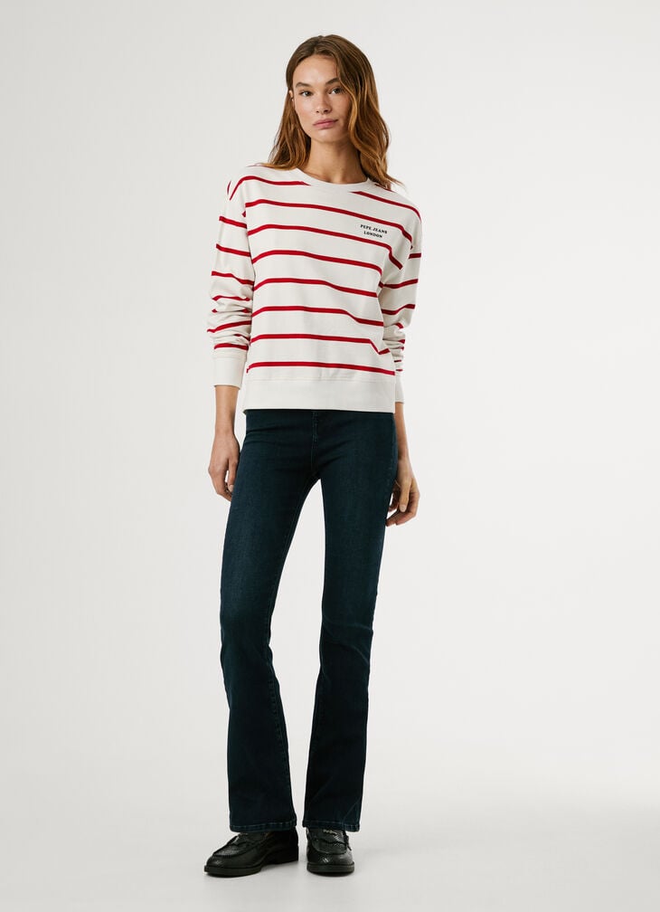 Pepe Jeans Crew Neck Striped Sweatshirt
