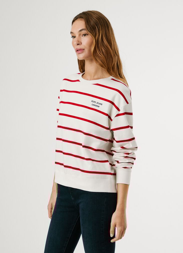 Pepe Jeans Crew Neck Striped Sweatshirt