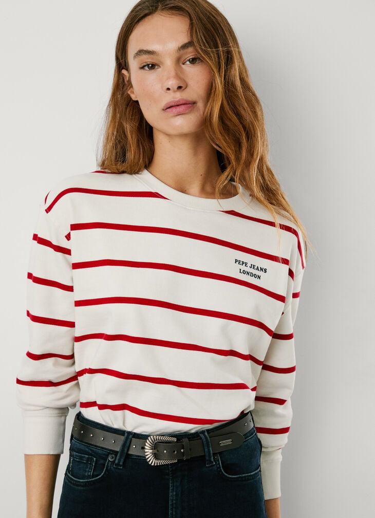 Pepe Jeans crew neck striped sweatshirt