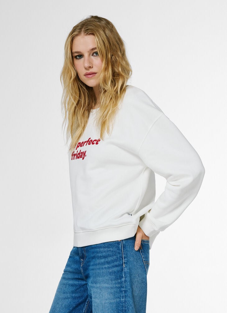 Pepe Jeans Crew Neck Sweatshirt With Printed Text