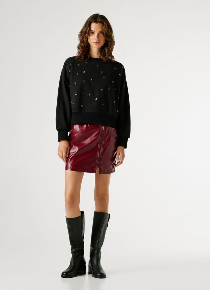 Pepe Jeans Crew Neck Sweatshirt With Studs