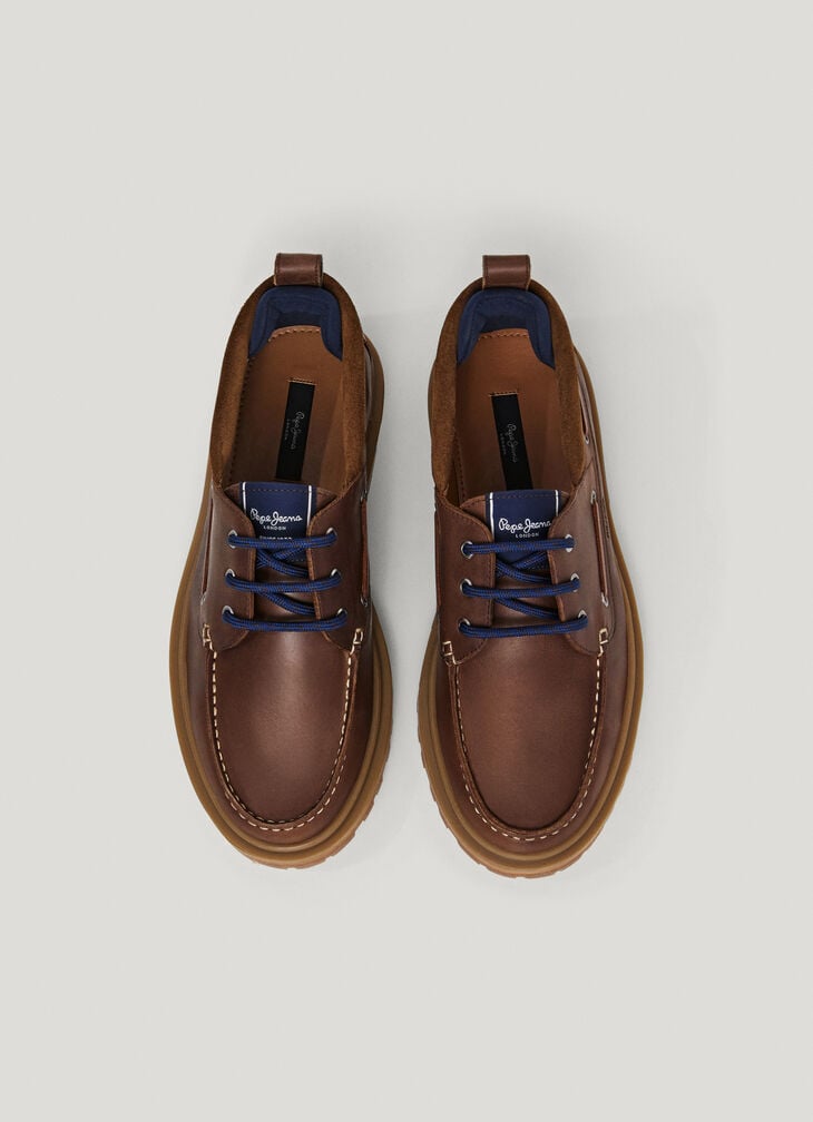 Pepe Jeans Deck Shoes In Leather
