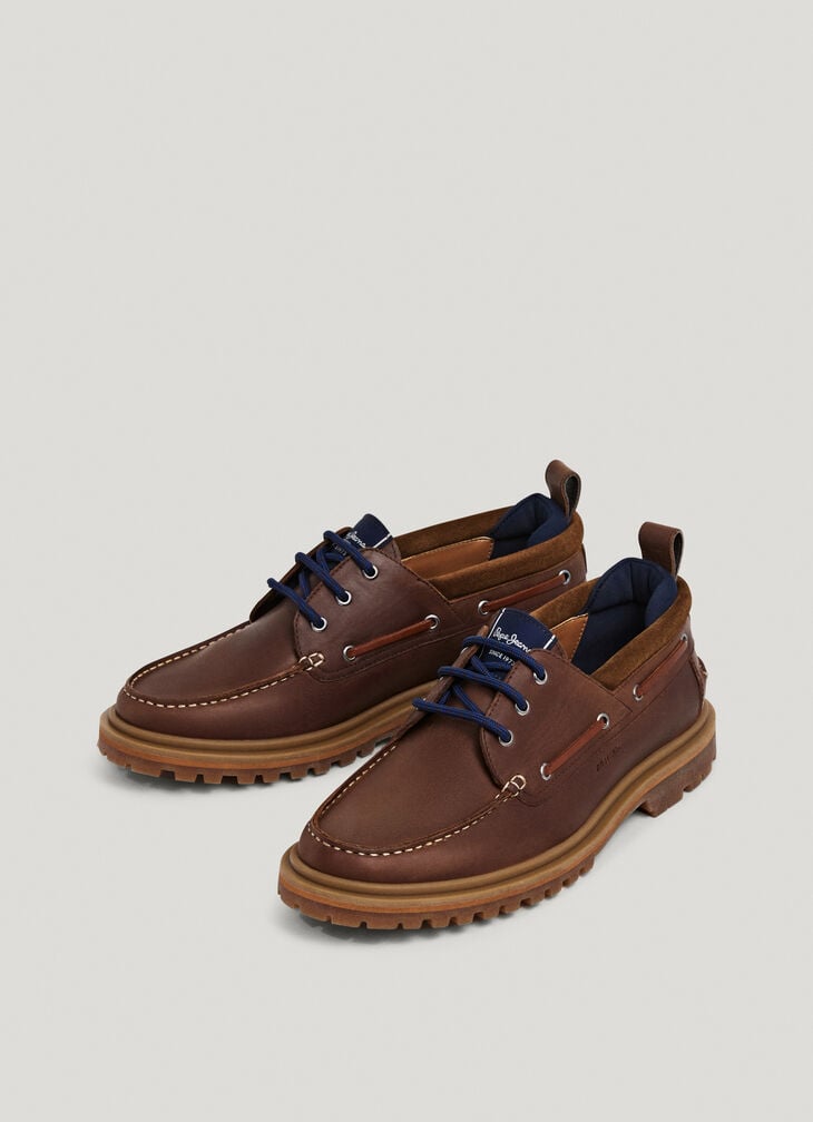 Pepe Jeans Deck Shoes In Leather