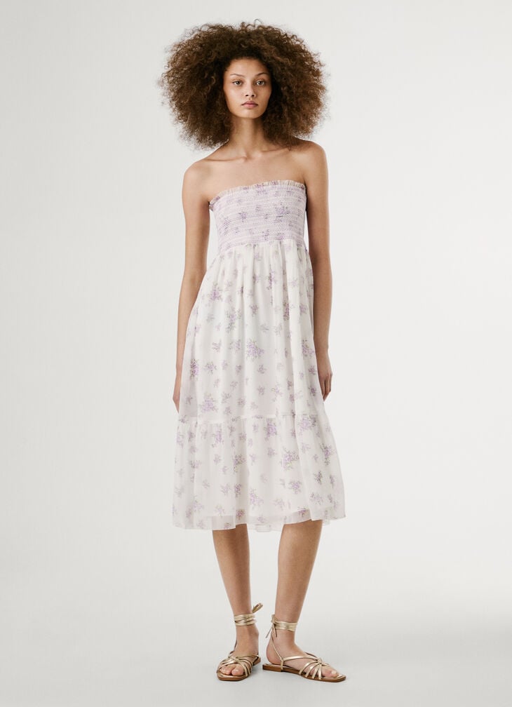 Pepe Jeans Denim Maxi Skirt All-over Floral Print