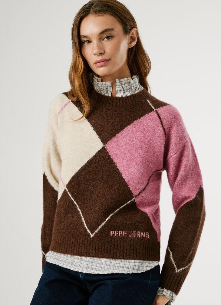 Pepe Jeans diamond knit jumper