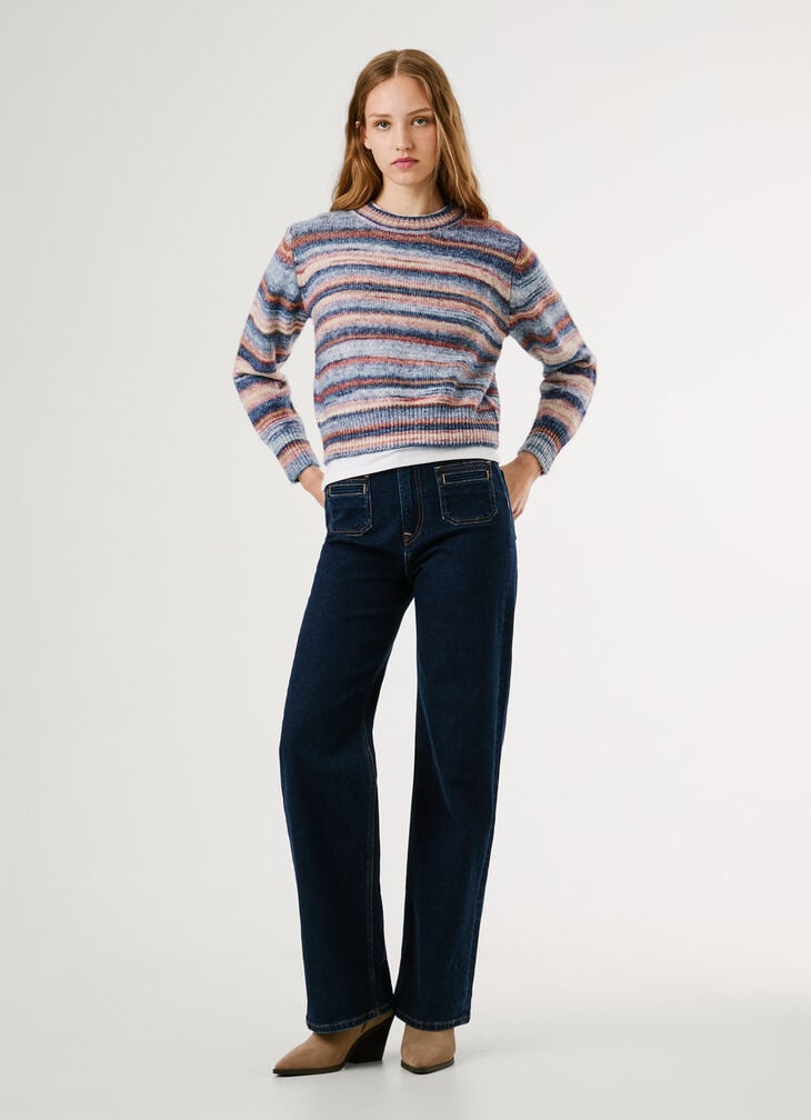 Pepe Jeans Dyed Striped Knit Jumper