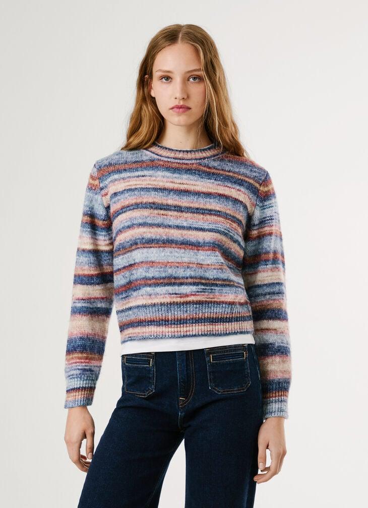Pepe Jeans Dyed Striped Knit Jumper