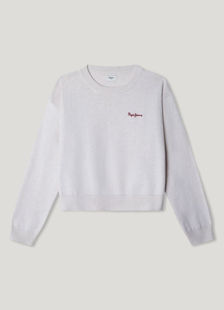 Pepe Jeans embroidered logo knit jumper