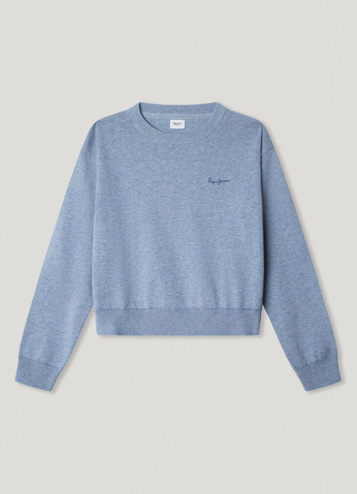 Pepe Jeans embroidered logo knit jumper