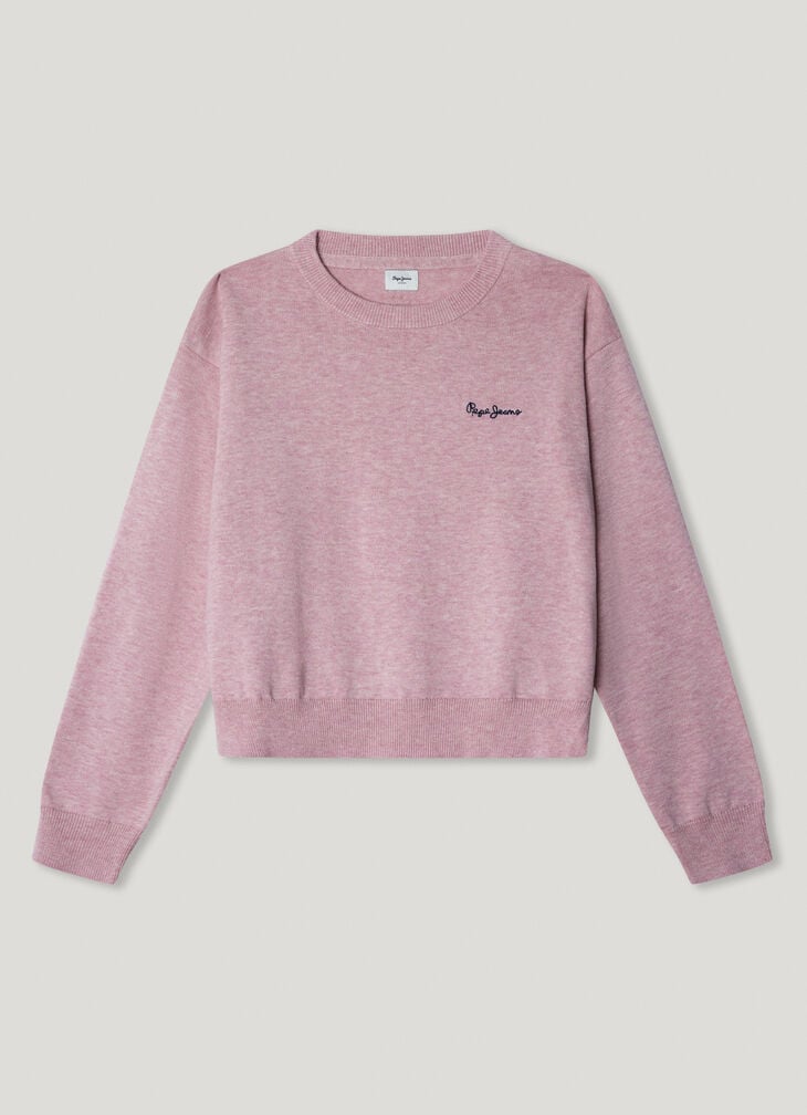 Pepe Jeans embroidered logo knit jumper