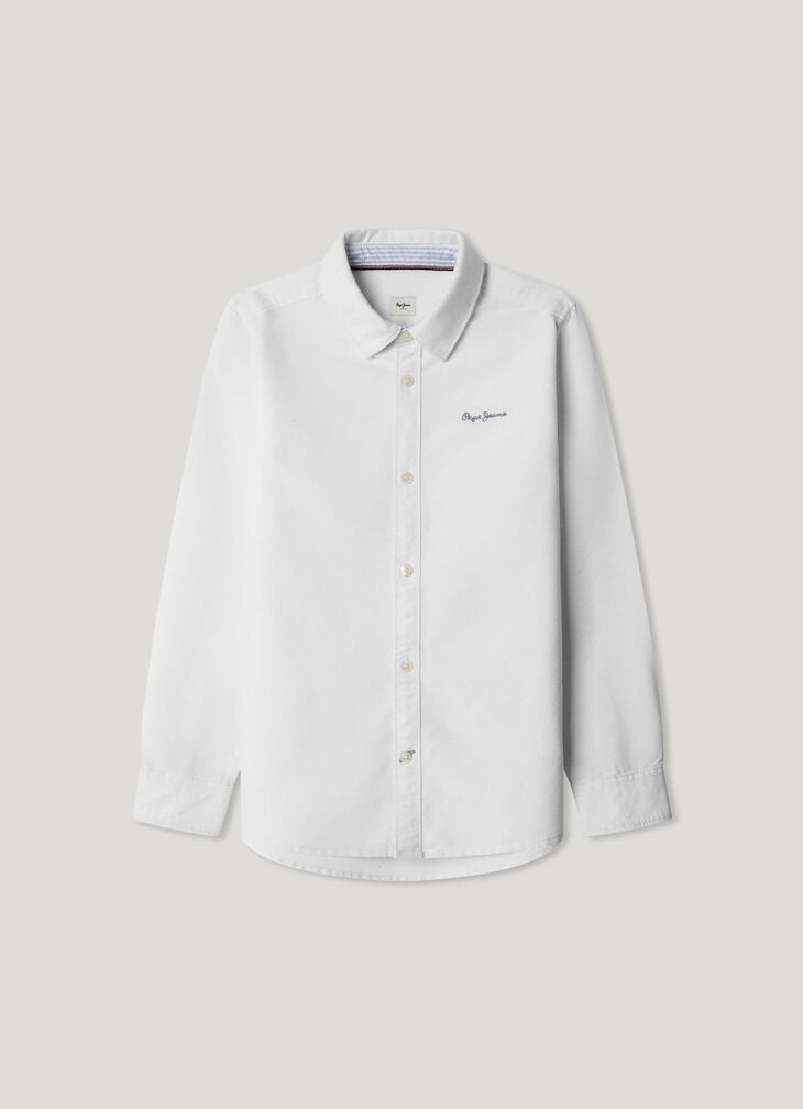 Pepe Jeans embroidered logo oxford shirt