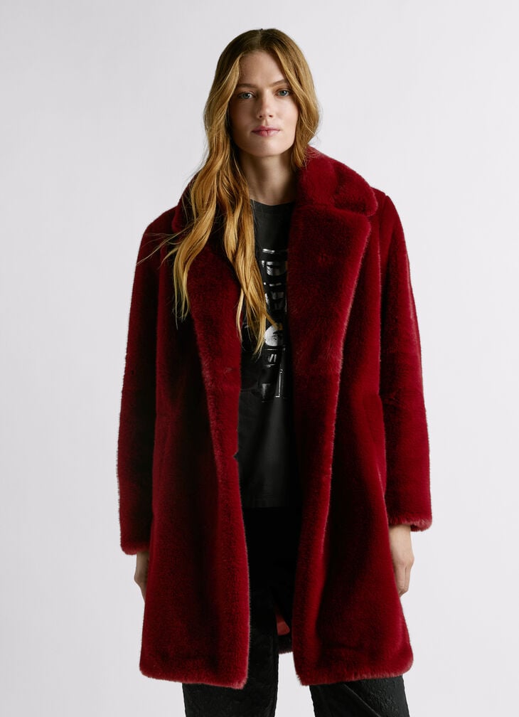 Pepe Jeans Faux Fur Coat