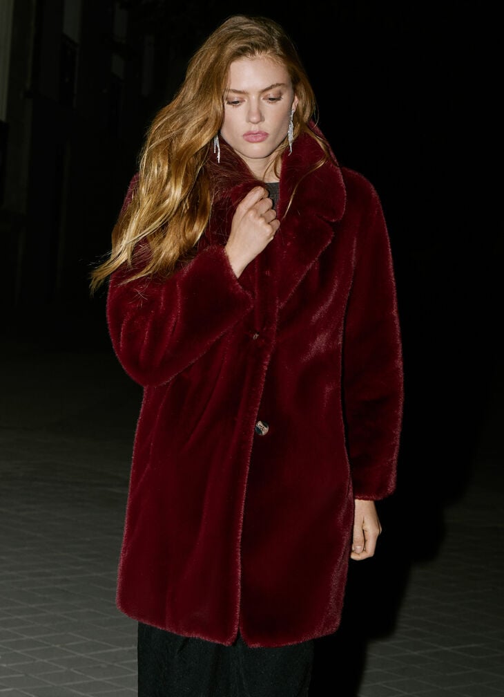 Pepe Jeans faux fur coat