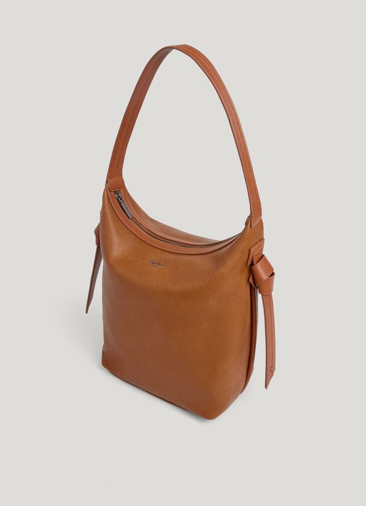 Pepe Jeans Faux Leather Bag With Logo