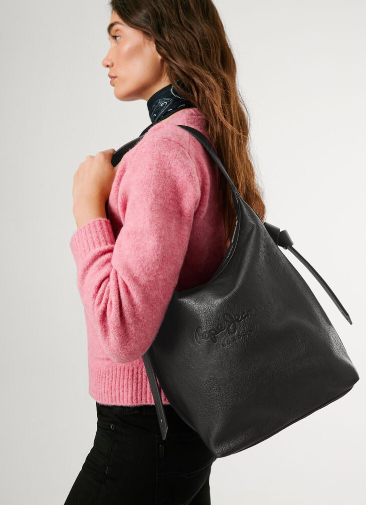 Pepe Jeans Faux Leather Bag With Logo