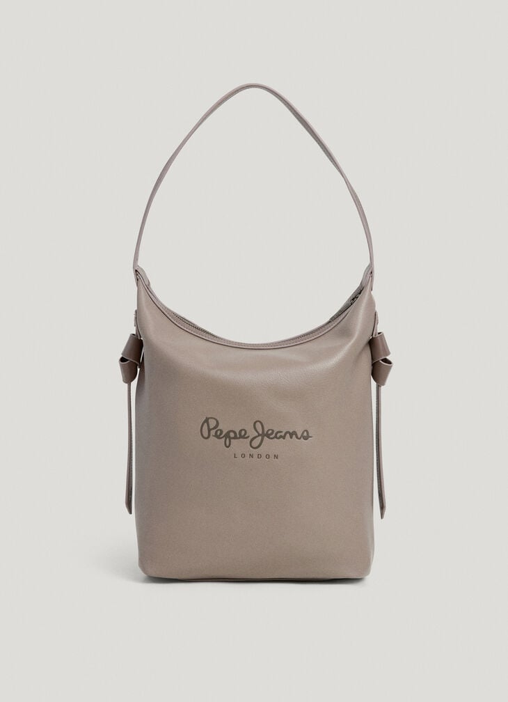Pepe Jeans Faux Leather Bag With Logo