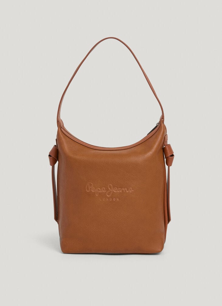 Pepe Jeans Faux Leather Bag With Logo