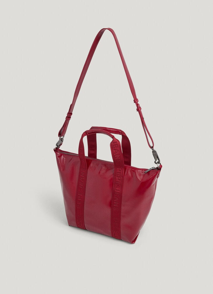 Pepe Jeans Faux Leather Bowling Bag