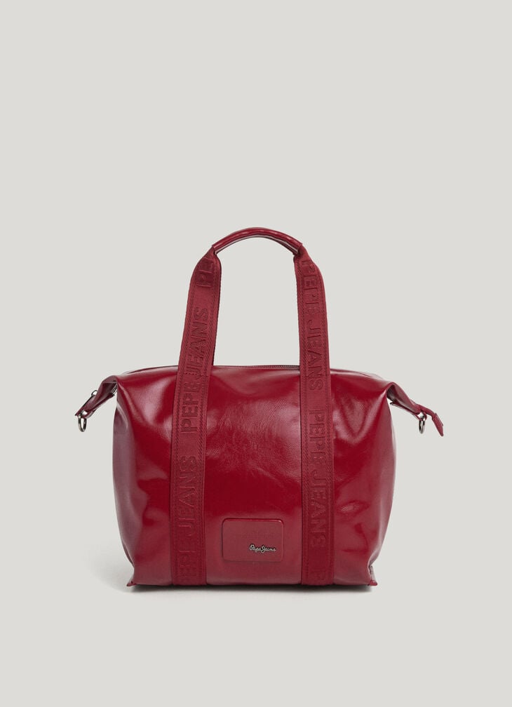 Pepe Jeans faux leather bowling bag