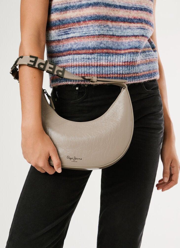 Pepe Jeans Faux Leather Crescent-shaped Handbag