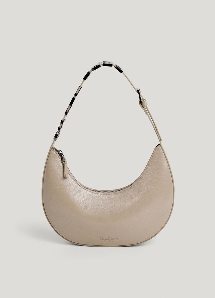 Pepe Jeans Faux Leather Crescent-shaped Handbag