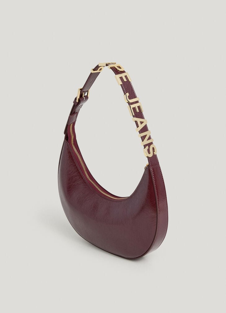 Pepe Jeans Faux Leather Crescent-shaped Handbag