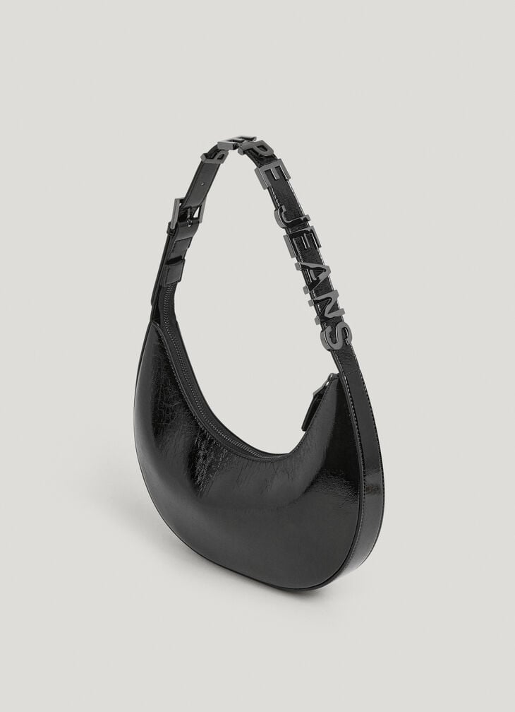 Pepe Jeans Faux Leather Crescent-shaped Handbag