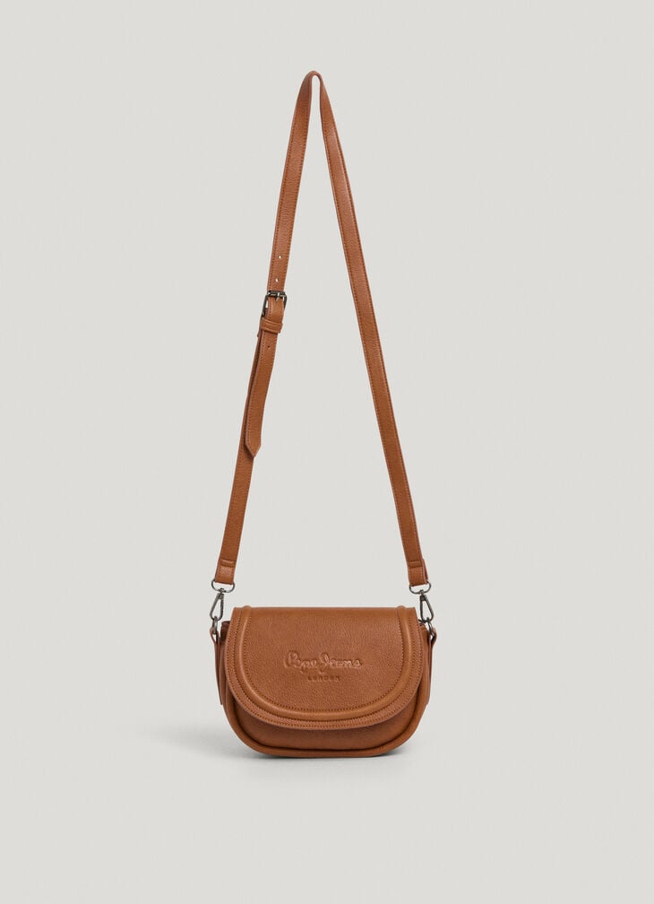 Pepe Jeans Faux Leather Effect Bag With Flap