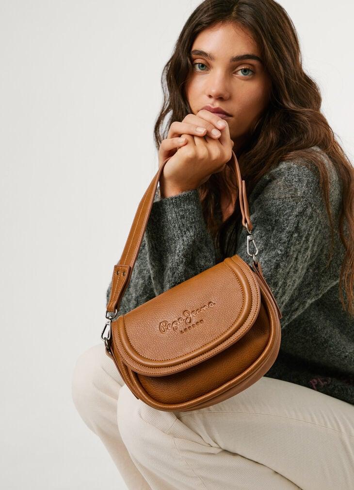 Pepe Jeans faux leather effect bag with flap