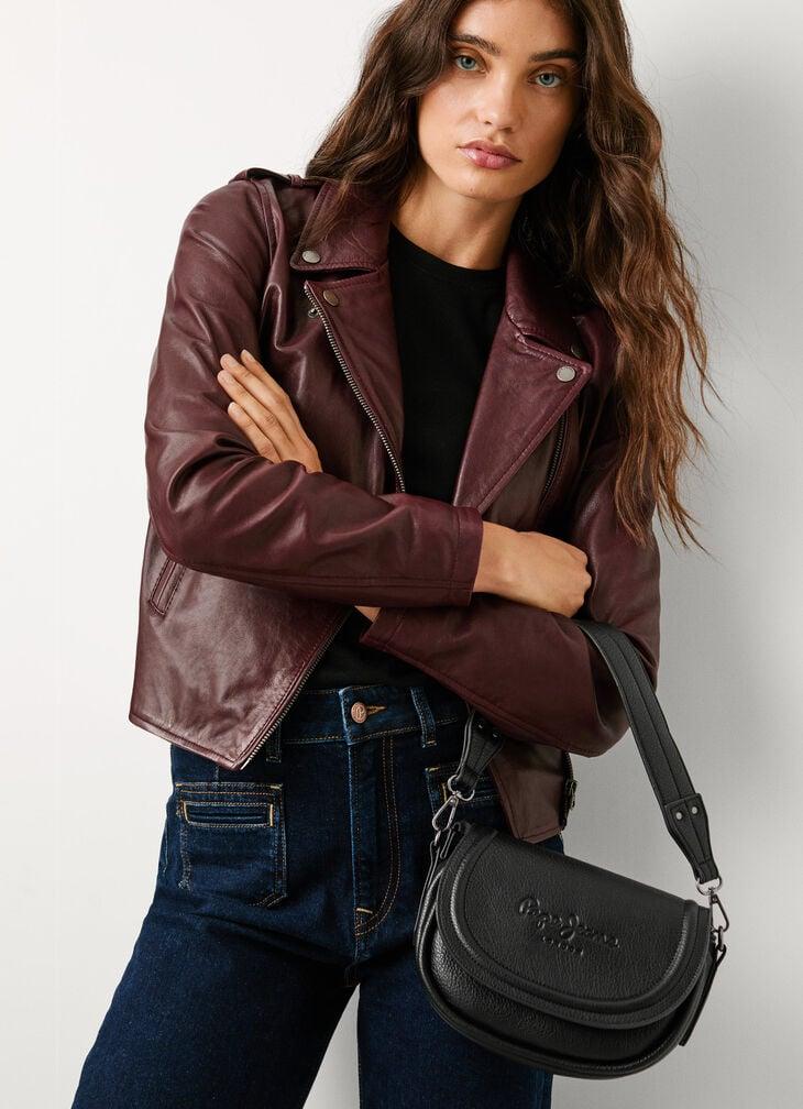 Pepe Jeans faux leather effect bag with flap