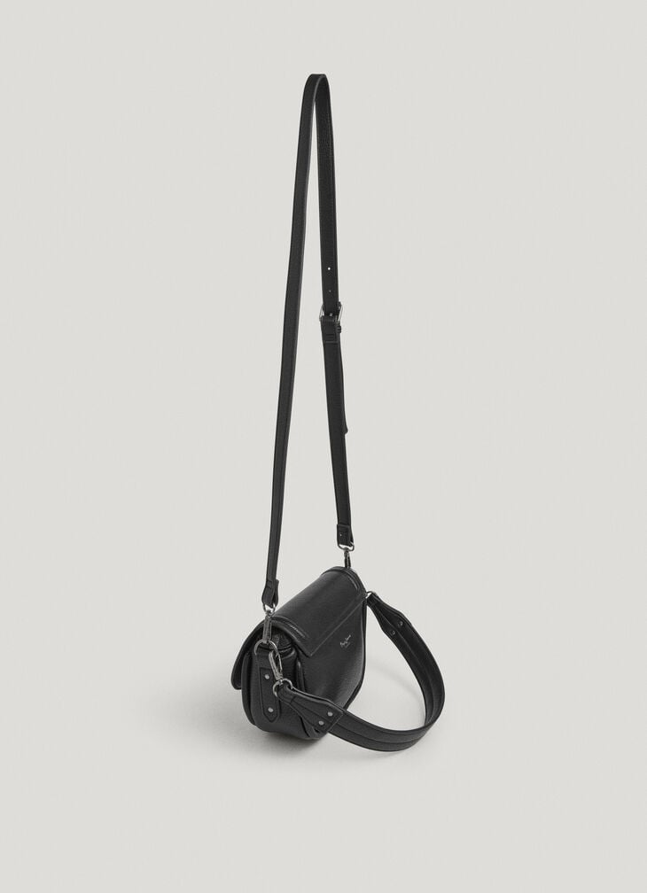 Pepe Jeans Faux Leather Effect Bag With Flap