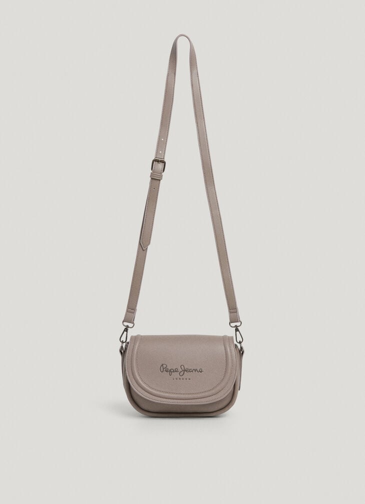 Pepe Jeans Faux Leather Effect Bag With Flap