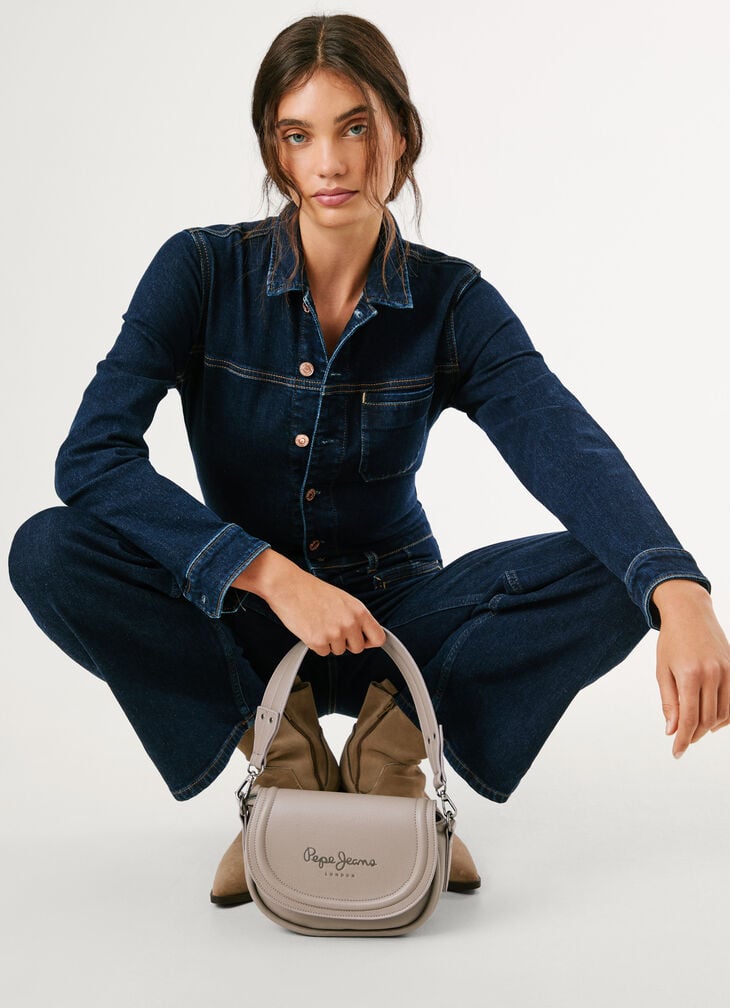 Pepe Jeans faux leather effect bag with flap