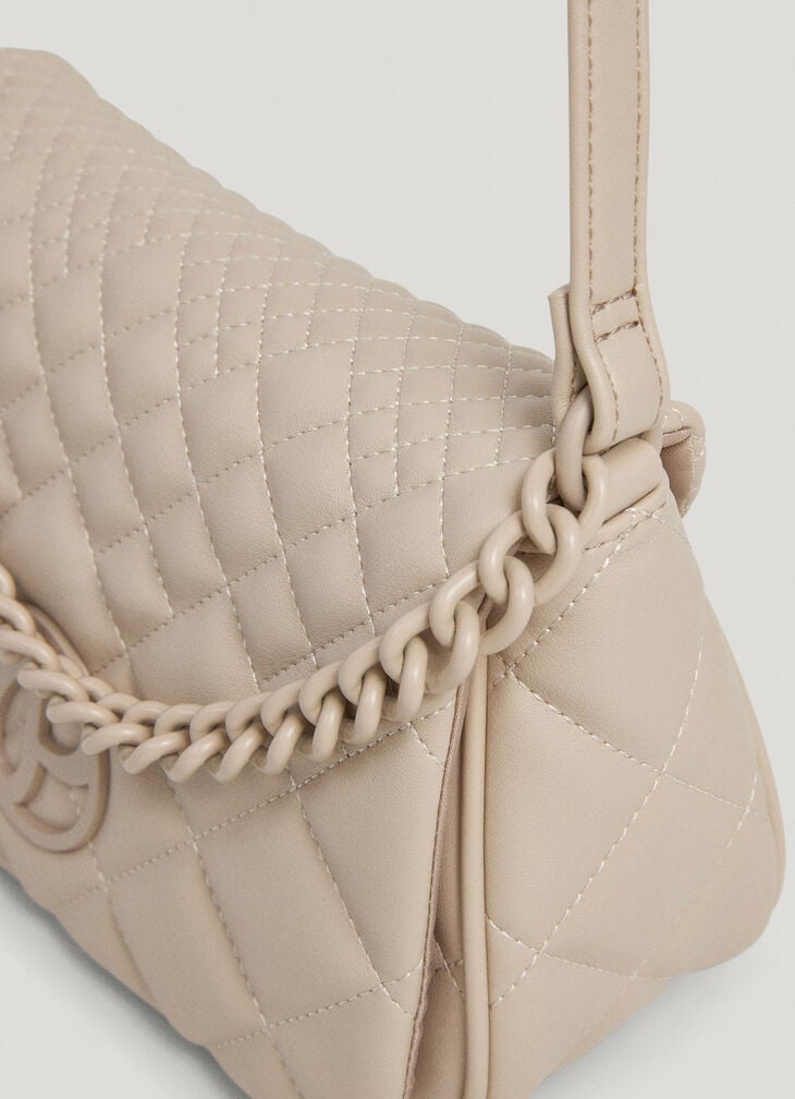 Pepe Jeans Faux Leather Shoulder Bag With Flap