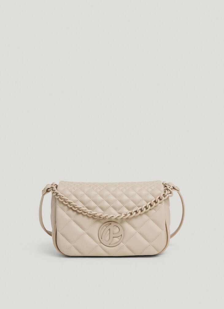 Pepe Jeans faux leather shoulder bag with flap