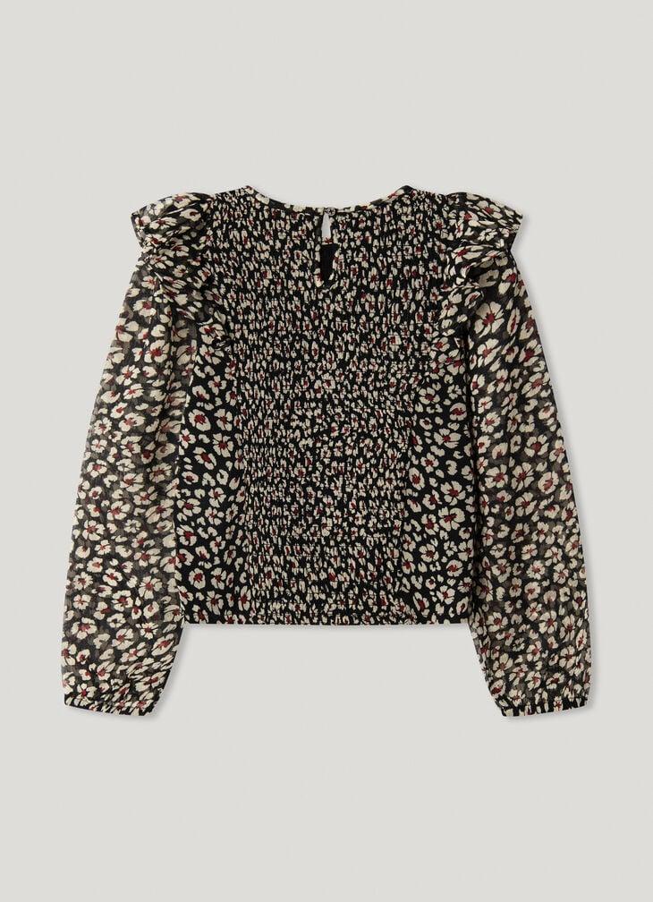 Pepe Jeans Floral Print Chiffon Blouse