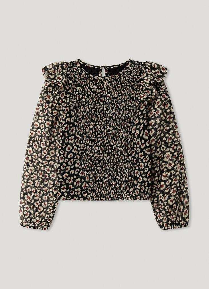 Pepe Jeans floral print chiffon blouse