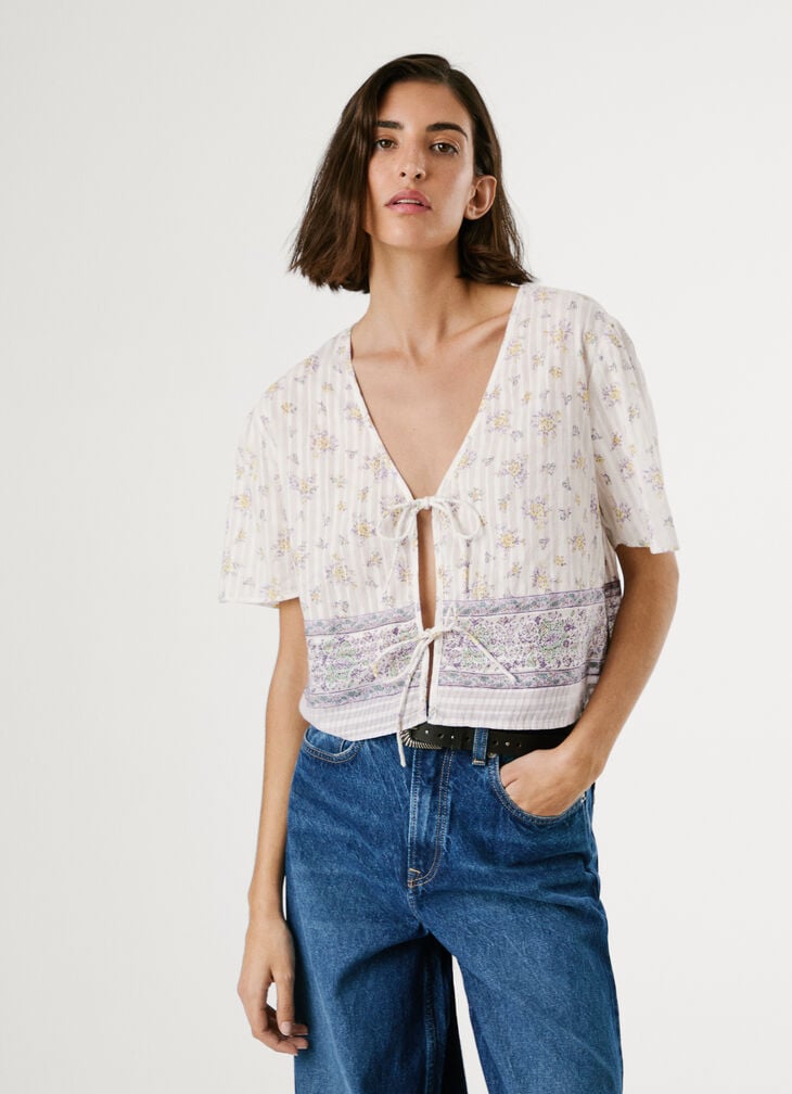 Pepe Jeans Floral Print Short-sleeve Top