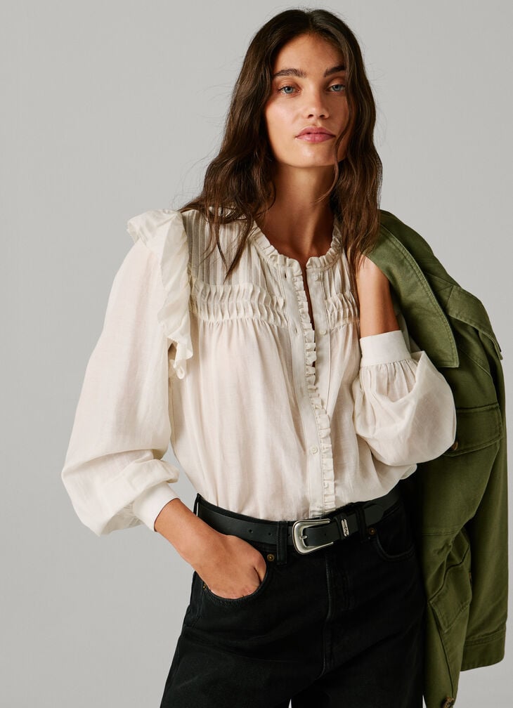 Pepe Jeans fluid blouse with pleated details