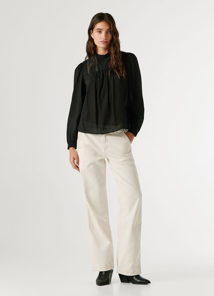 Pepe Jeans Fluid Blouse With Polka Dot Print