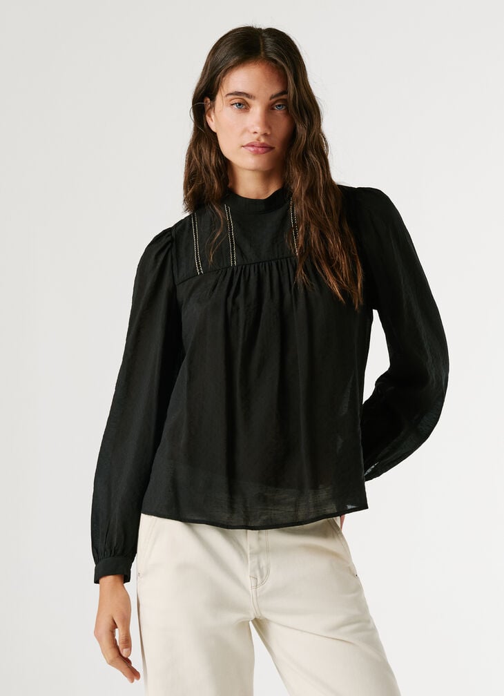 Pepe Jeans Fluid Blouse With Polka Dot Print