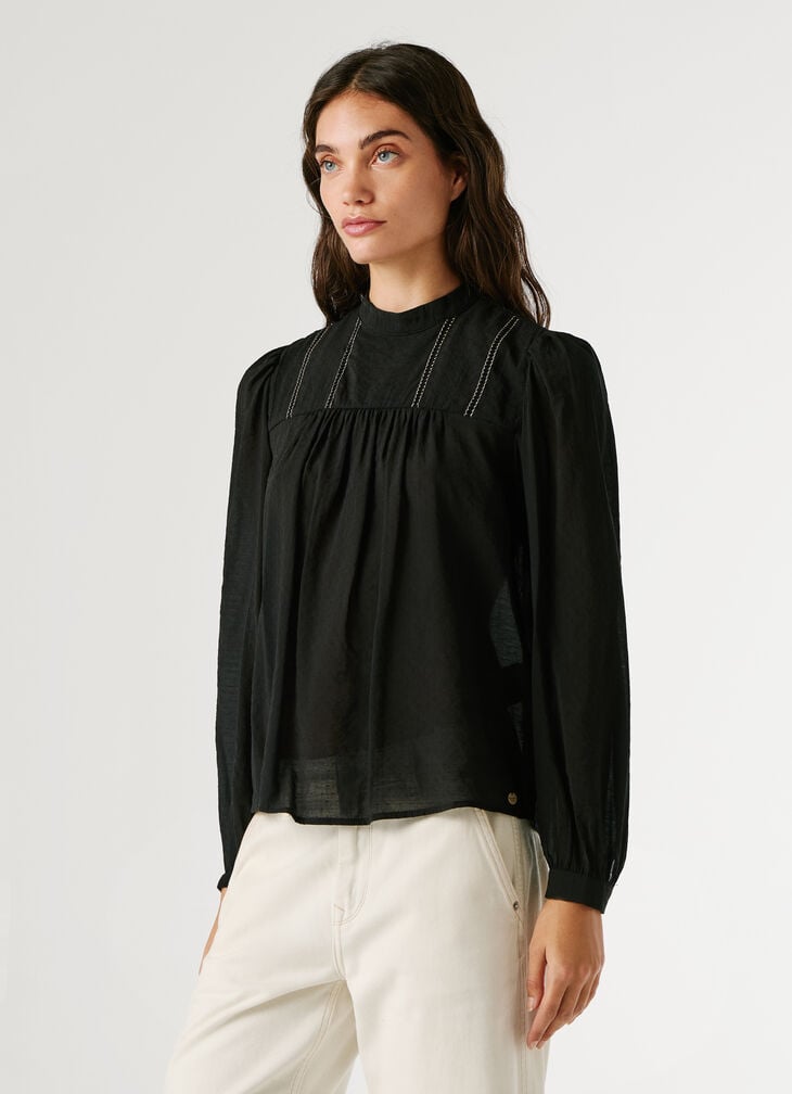 Pepe Jeans Fluid Blouse With Polka Dot Print