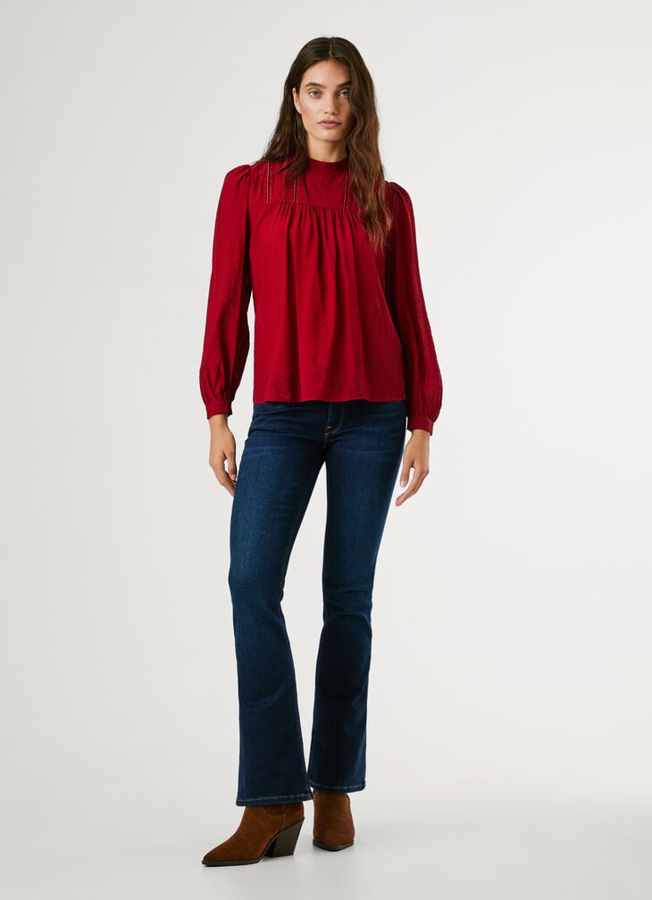 Pepe Jeans Fluid Blouse With Polka Dot Print