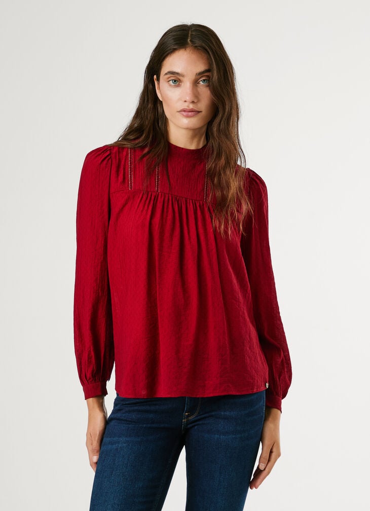 Pepe Jeans Fluid Blouse With Polka Dot Print