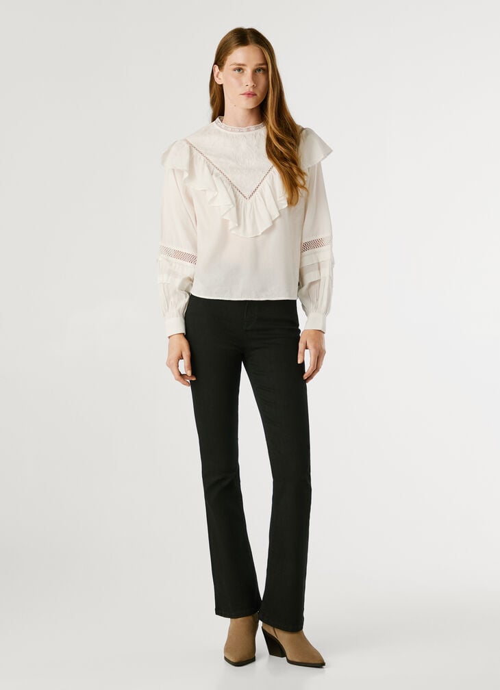Pepe Jeans Fluid Ruffle Blouse
