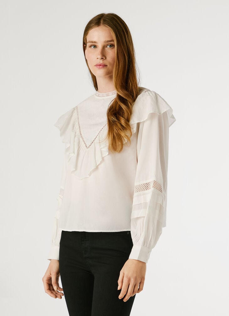 Pepe Jeans Fluid Ruffle Blouse