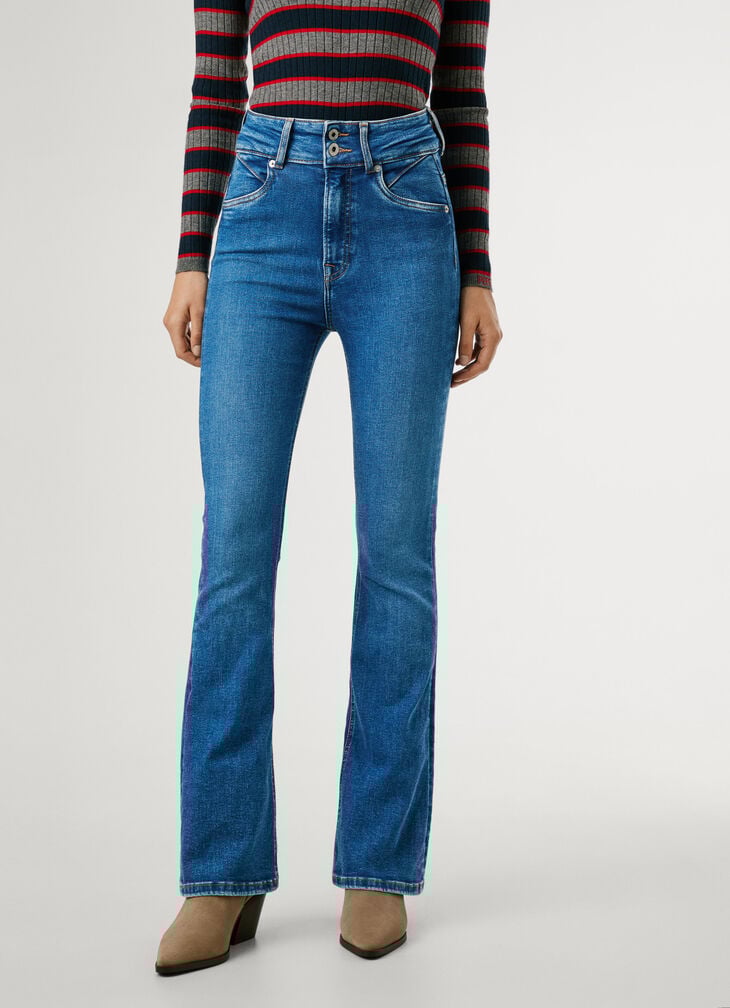 Pepe Jeans High-rise Flare Fit Jeans - Contour