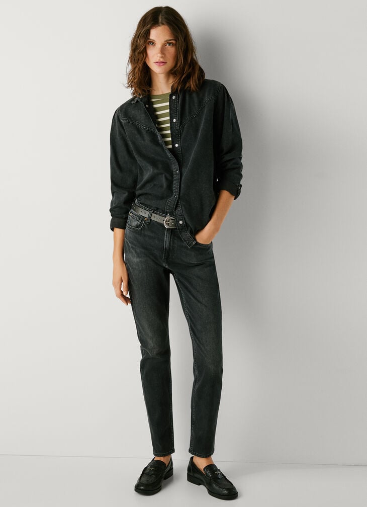 Pepe Jeans high-rise taper fit jeans - violet