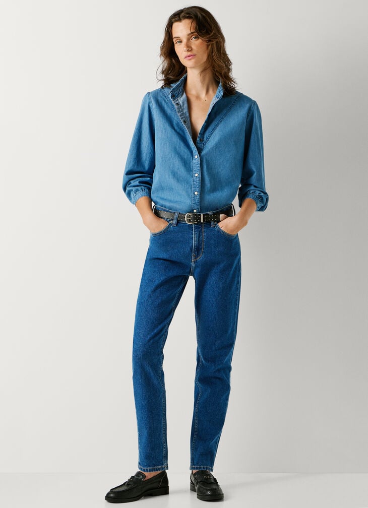 Pepe Jeans high-rise taper fit jeans - violet