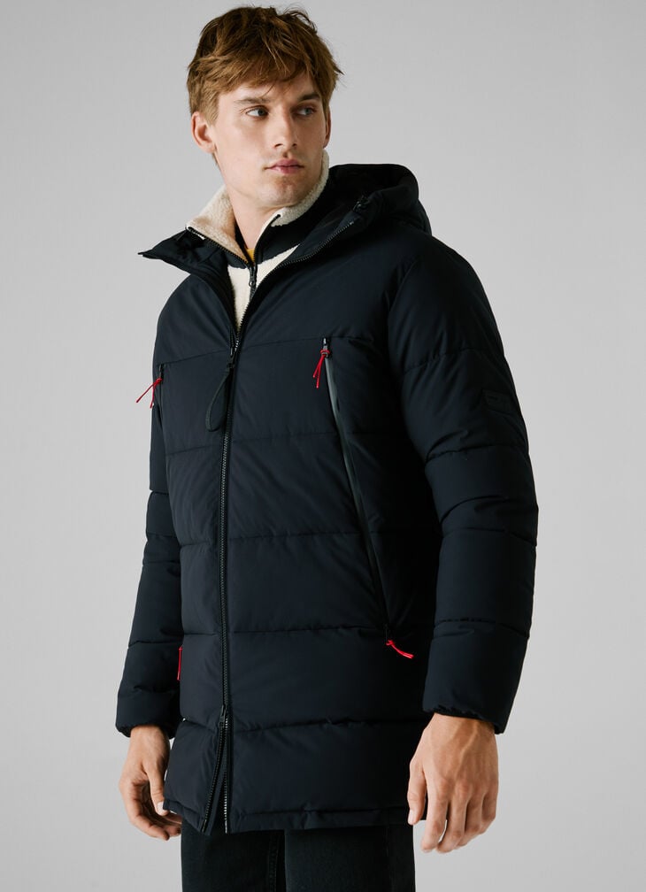 Pepe Jeans hooded long puffer jacket
